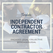 Load image into Gallery viewer, Independent Contractor Agreement-1-The Engaged Legal Collective Wedding Contracts and Templates