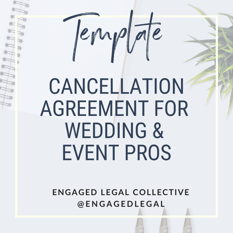 BUNDLE: Postponement AND Cancellation Agreement for Wedding & Event Pros