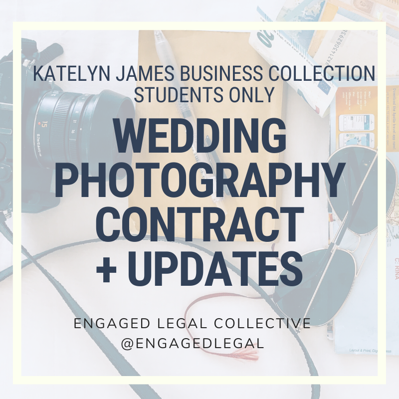 Katelyn James Business Collection Students Only - Wedding Photography Contract