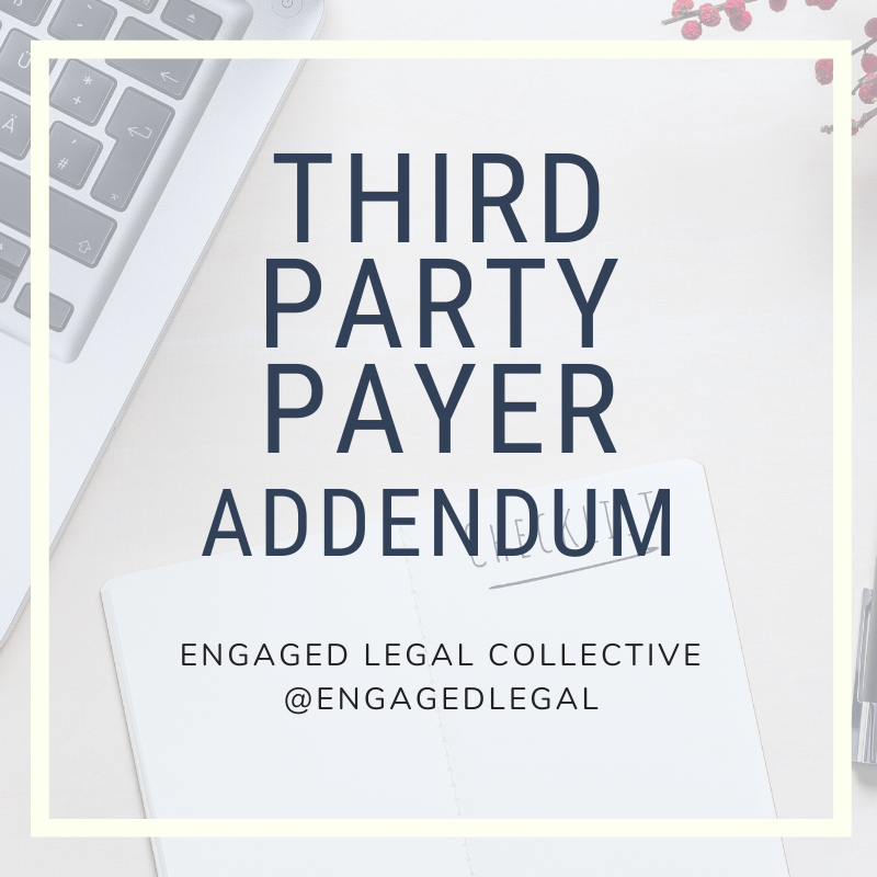 Third Party Payer - Wedding and Event Contract