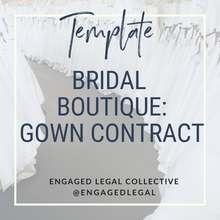 Load image into Gallery viewer, Bridal Store Contract