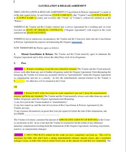 BUNDLE: Postponement AND Cancellation Agreement for Wedding & Event Pros