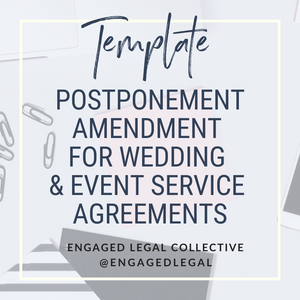 BUNDLE: Postponement AND Cancellation Agreement for Wedding & Event Pros
